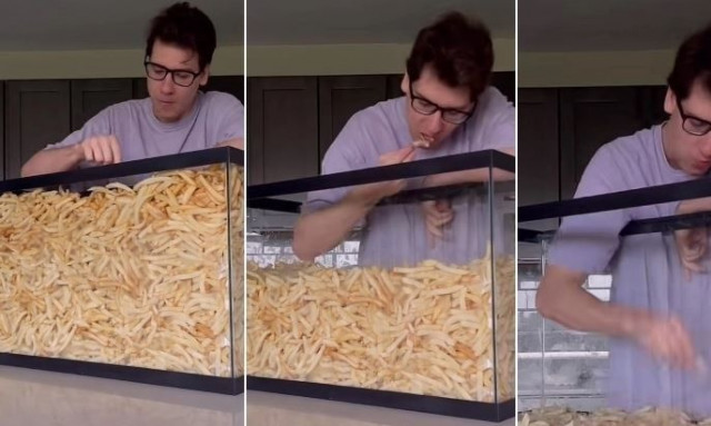 Τύπος στο TikTok το «τερμάτισε»: Έτρωγε τηγανητές πατάτες επί 9 συνεχόμενες ώρες