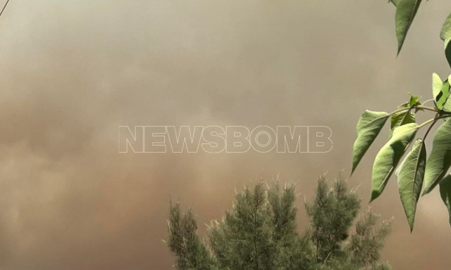 Σκοτείνιασε η Αθήνα από την φωτιά στον Βαρνάβα - Ζοφερές εικόνες