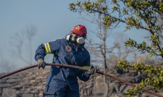 Φωτιά στην Παναγία: Έκλεισε η Εθνική Οδός Τρικάλων - Ιωαννίνων