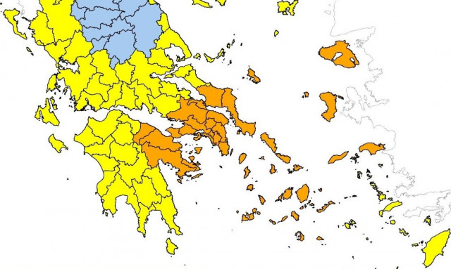 Πολύ υψηλός κίνδυνος πυρκαγιάς (κατηγορία κινδύνου 4) για αύριο Σάββατο 17 Αυγούστου 2024