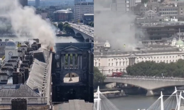 Λονδίνο: Συνεχίζεται η μάχη κατάσβεσης της φωτιάς στο Somerset House - Συγκλονιστικά στιγμιότυπα