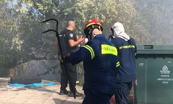 Πυρκαγιά στο Μαρούσι - Τέθηκε υπό έλεγχο, επιχείρησαν και ελικόπτερα