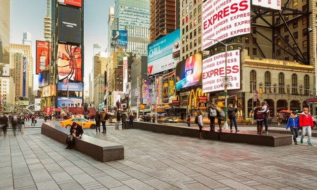 Κοσμοπλημμύρα στην Time Square της Νέας Υόρκης