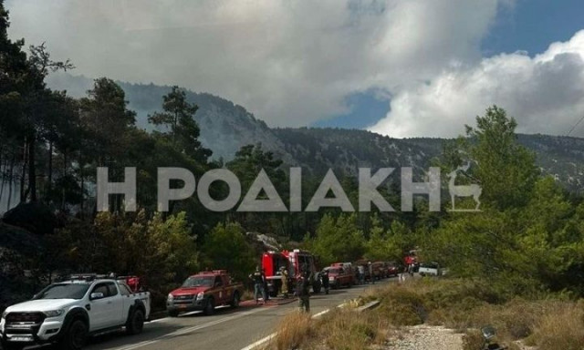 Μεγάλη φωτιά στη Ρόδο - Επιχείρησαν 13 εναέρια μέσα, τέθηκε υπό έλεγχο