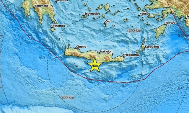 Σεισμός νότια της Κρήτης