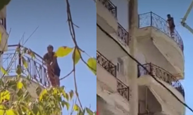 Συναγερμός στη Θεσσαλονίκη: Άνδρας απειλεί να πέσει στο κενό από τον 6ο όροφο πολυκατοικίας