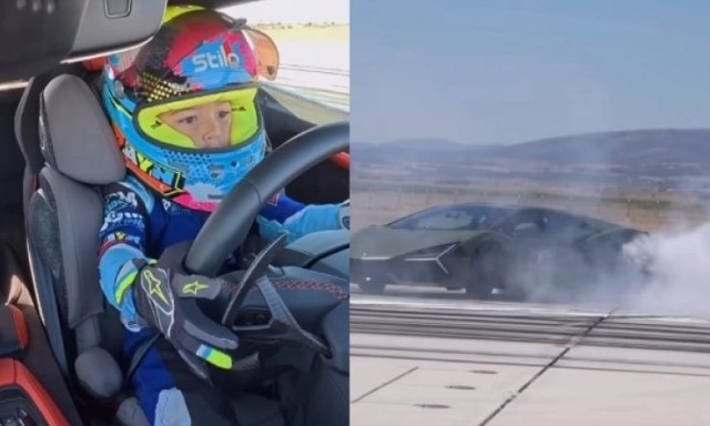 Πεντάχρονος κάνει ντόνατς με Lamborghini 1.015 ίππων: Άφωνοι οι χρήστες του διαδικτύου (vid)