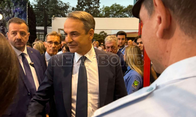 Έφτασε στο Βελλίδειο ο Κυριάκος Μητσοτάκης