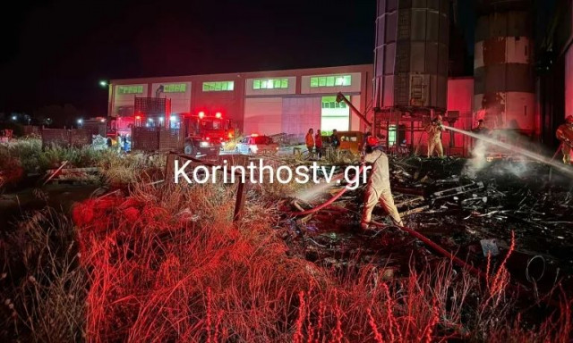 Λουτράκι: Πρόλαβαν την φωτιά πριν κάψει το εργοστάσιο