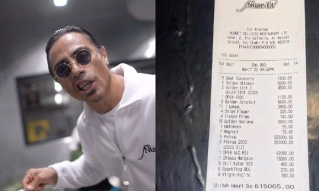 Ο Salt Bae μοιράστηκε μια απόδειξη από το εστιατόριό του στο Άμπου Ντάμπι και ο κόσμος έπαθε «πλάκα»