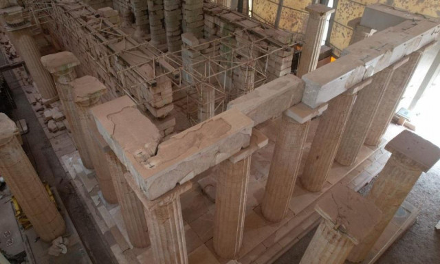 Ναός του Επικούριου Απόλλωνα: Συνεχίζονται με επιτυχία τα έργα αποκατάστασης και ανάδειξης