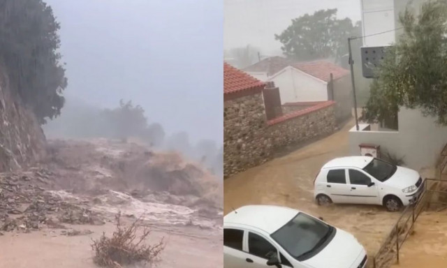 Κακοκαιρία: Καταρρακτώδης βροχή στην περιοχή του Ιάσμου – Διακόπηκε η κυκλοφορία λόγω κατολισθήσεων