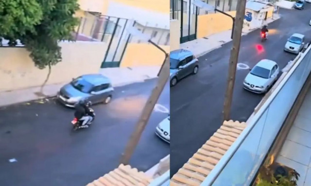 Κρήτη: Έκαναν σούζες με μηχανή έξω από Γυμνάσιο - Βίντεο