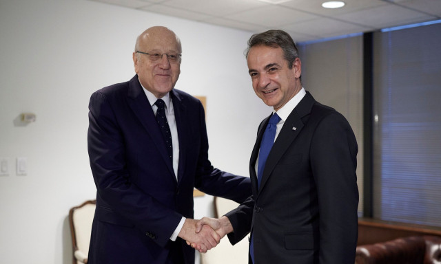 Ο Μητσοτάκης συναντήθηκε με τον πρωθυπουργό του Λιβάνου