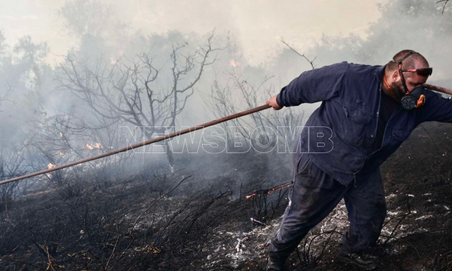 Νέο 112 για την φωτιά στην Κορινθία