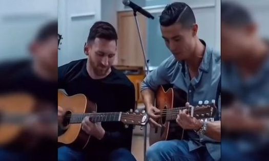 Απίθανο βίντεο δείχνει τον Μέσι και τον Ρονάλντο να παίζουν κιθάρα