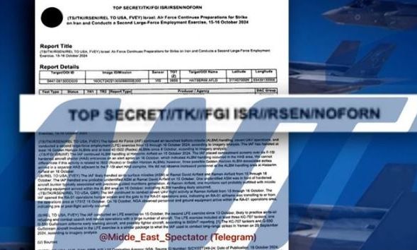 Ισραήλ: Αυτό είναι το απόρρητο έγγραφο που διέρρευσε από τις ΗΠΑ