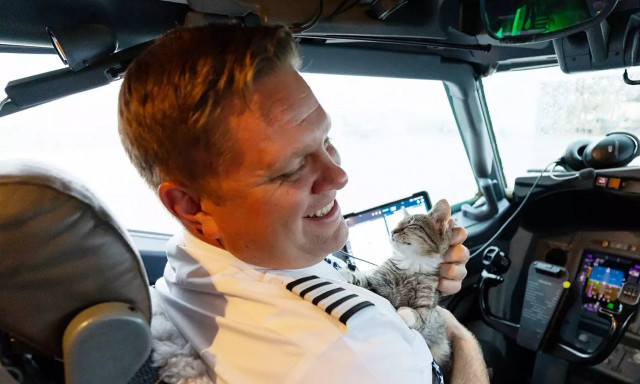 Γατάκι σώζεται αεροπορικώς από τους τυφώνες των ΗΠΑ και υιοθετείται από τον πιλότο