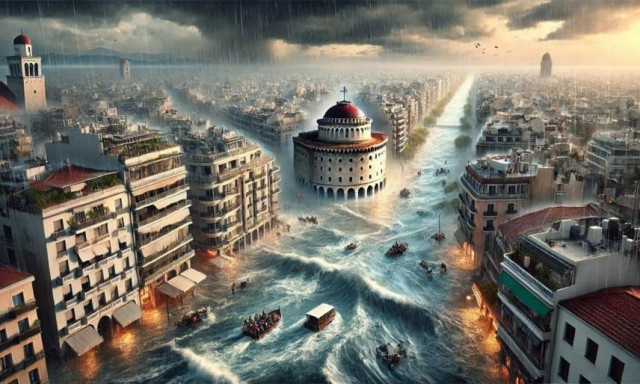 Έτσι θα έμοιαζε η Θεσσαλονίκη αν αντιμετώπιζε πλημμύρες όπως η Βαλένθια - Τρομακτικές εικόνες