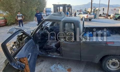 Ιεράπετρα: Κοιμήθηκε πάνω στο τιμόνι και χτύπησε σε στύλο της ΔΕΗ και δύο δέντρα