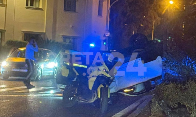 Κρήτη: Σοβαρό τροχαίο στο Ηράκλειο - Συγκρούστηκαν αυτοκίνητα, τούμπαρε το ένα