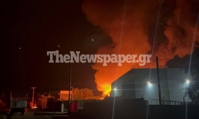 Βόλος: Υπό έλεγχο μετά από δύο ώρες η μεγάλη φωτιά στην Α’ ΒΙ.ΠΕ