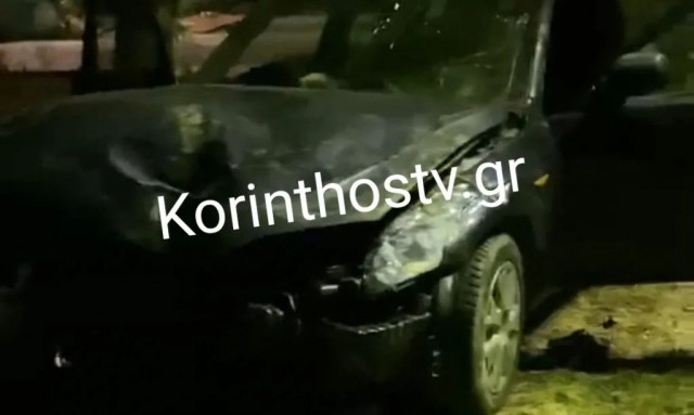 Κορινθία: Τροχαίο με τραυματία στο Ζευγολατιό - Αυτοκίνητο «καρφώθηκε» σε δέντρο