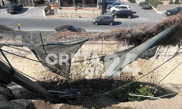 Ηράκλειο: Κατολίσθηση σε πρανές οικοπέδου όπου στεγάζονται δύο σχολεία