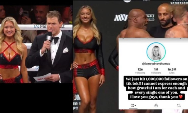 Το ξανθό ring girl που έγινε viral στον αγώνα του Μάικ Τάισον με τον Τζέικ Πολ