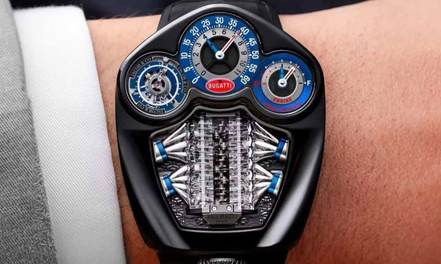 Ένα απίστευτο ρολόι με τον V16 της Bugatti Tourbillon