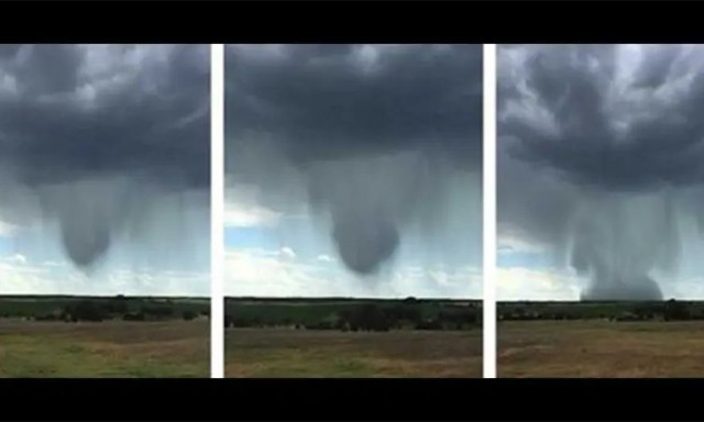 Καιρός: «Βόμβα» βροχής - Το σπάνιο φαινόμενο που καταγράφηκε στην κάμερα