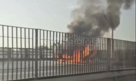 Στο «κόκκινο» ο Κηφισός λόγω πυρκαγιάς σε όχημα - Δείτε εικόνες