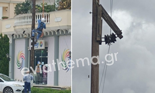 Κακοκαιρία BORA: Κόπηκε κολόνα της ΔΕΗ από τους ισχυρούς ανέμους – Η Ερέτρια έμεινε χωρίς ρεύμα