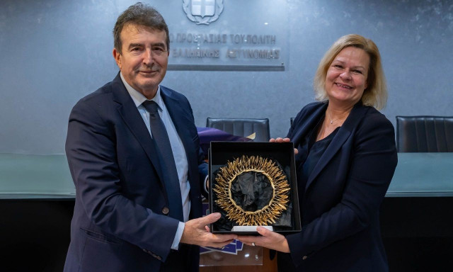 Συνάντηση Μιχάλη Χρυσοχοΐδη με τη Γερμανίδα Υπουργό Εσωτερικών N. Faeser