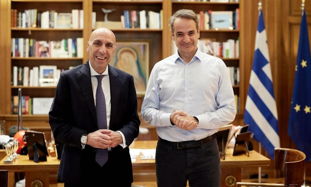 Γιάννης Μπρατάκος: Ο νεοεκλεγείς Πρόεδρος του ΕΒΕΑ συναντήθηκε με τον Κυριάκο Μητσοτάκη