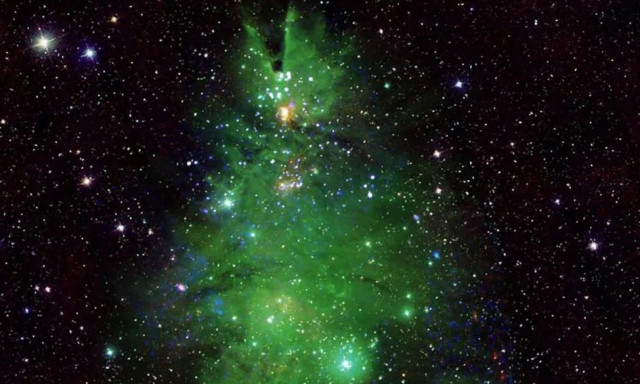 Ένα χριστουγεννιάτικο δένδρο στο σύμπαν: Η φωτογραφία της NASA με τον σχηματισμό αστρικού σμήνους