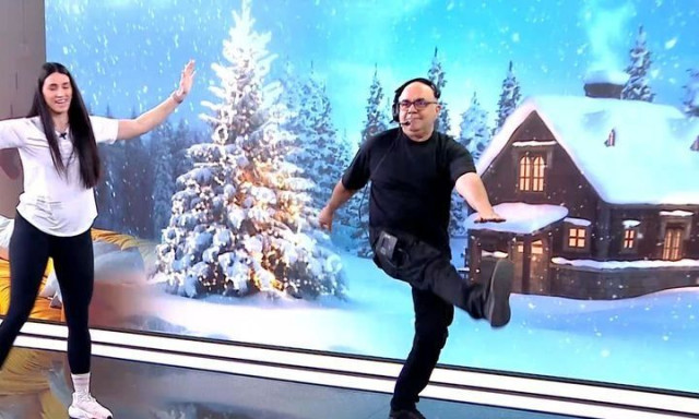 Το έριξαν στη... γυμναστική στο MEGA - Δείτε το επικό βίντεο στον «αέρα»