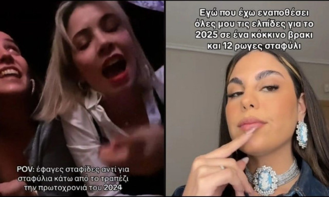 Γιατί όλες οι κοπέλες στο TikTok έτρωγαν σταφύλια και φορούσαν κόκκινο εσώρουχο την πρωτοχρονιά