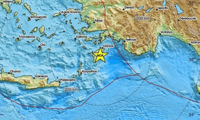 Σεισμός στη Ρόδο – Κοντά στη Λίνδο το επίκεντρο – Αισθητός στο νησί (pics)