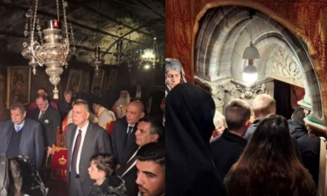 Η Ιερά Αγρυπνία των Χριστουγέννων στη Βασιλική της Γεννήσεως στη Βηθλεέμ