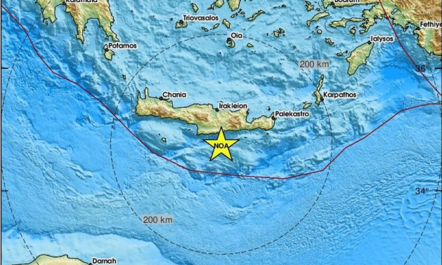 Σεισμός νότια της Κρήτης