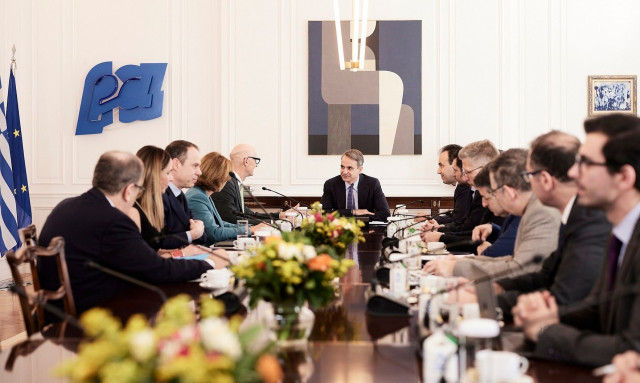 Συνάντηση του CEO του Ομίλου Telekom, Tim Höttges, με τον Πρωθυπουργό