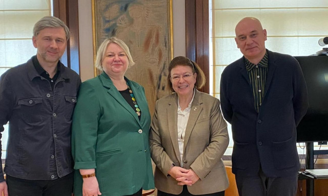 Συνάντηση εργασίας της υπουργού Πολιτισμού Λίνας Μενδώνη για τις συνεργασίες με τη Λιθουανία