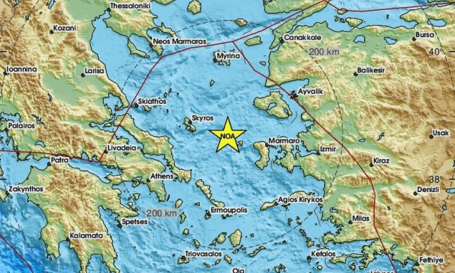 Σεισμός στο Κεντρικό Αιγαίο – Κοντά στα Ψαρά το επίκεντρο