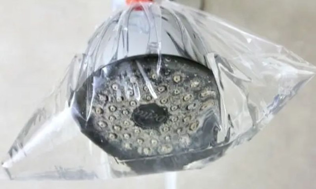 Πώς να καθαρίσετε τα άλατα του ντους με μια σακούλα  - To έξυπνο τέχνασμα που θα σας... σώσει