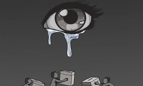 Σκίτσο του Αρκά με δάκρυα και κάλπες, χωρίς αναφορά – Αντιδράσεις στα social media