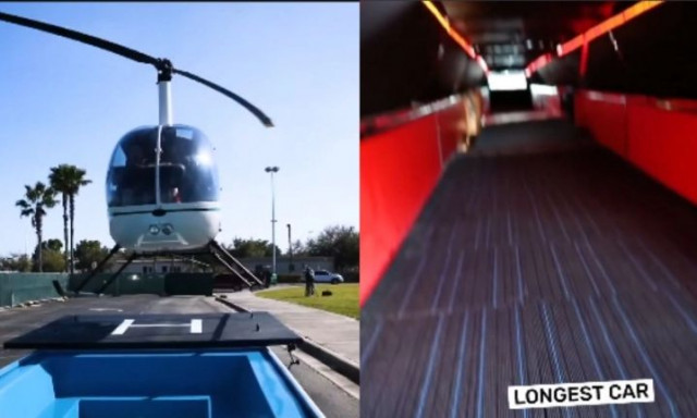 Το μακρύτερο αυτοκίνητο στον κόσμο: Χωράει 75 επιβάτες - Διαθέτει από ελικοδρόμιο μέχρι και πισίνα