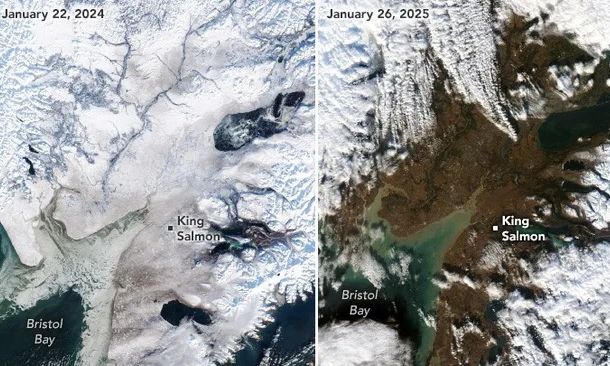 Αλάσκα: Λιώνουν οι πάγοι μπροστά στα μάτια μας - Απίστευτες δορυφορικές εικόνες
