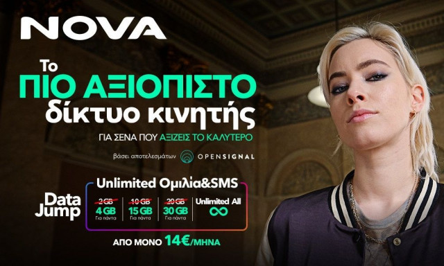 Η Nova βραβεύτηκε ως το πιο αξιόπιστο δίκτυο στην Ελλάδα από την Opensignal