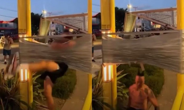 Influencer προσπάθησε να περάσει από τοίχο με 1.000 λωρίδες μονωτικής ταινίας και κατέρρευσε